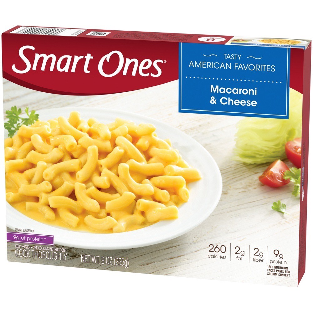 slide 2 of 8, Smart Ones Tasty American Favorites Macaroni & Cheese 9 oz Box, 9 oz