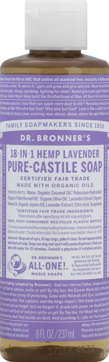 slide 2 of 2, Dr. Bronner's Castile Soap 8 oz, 8 oz