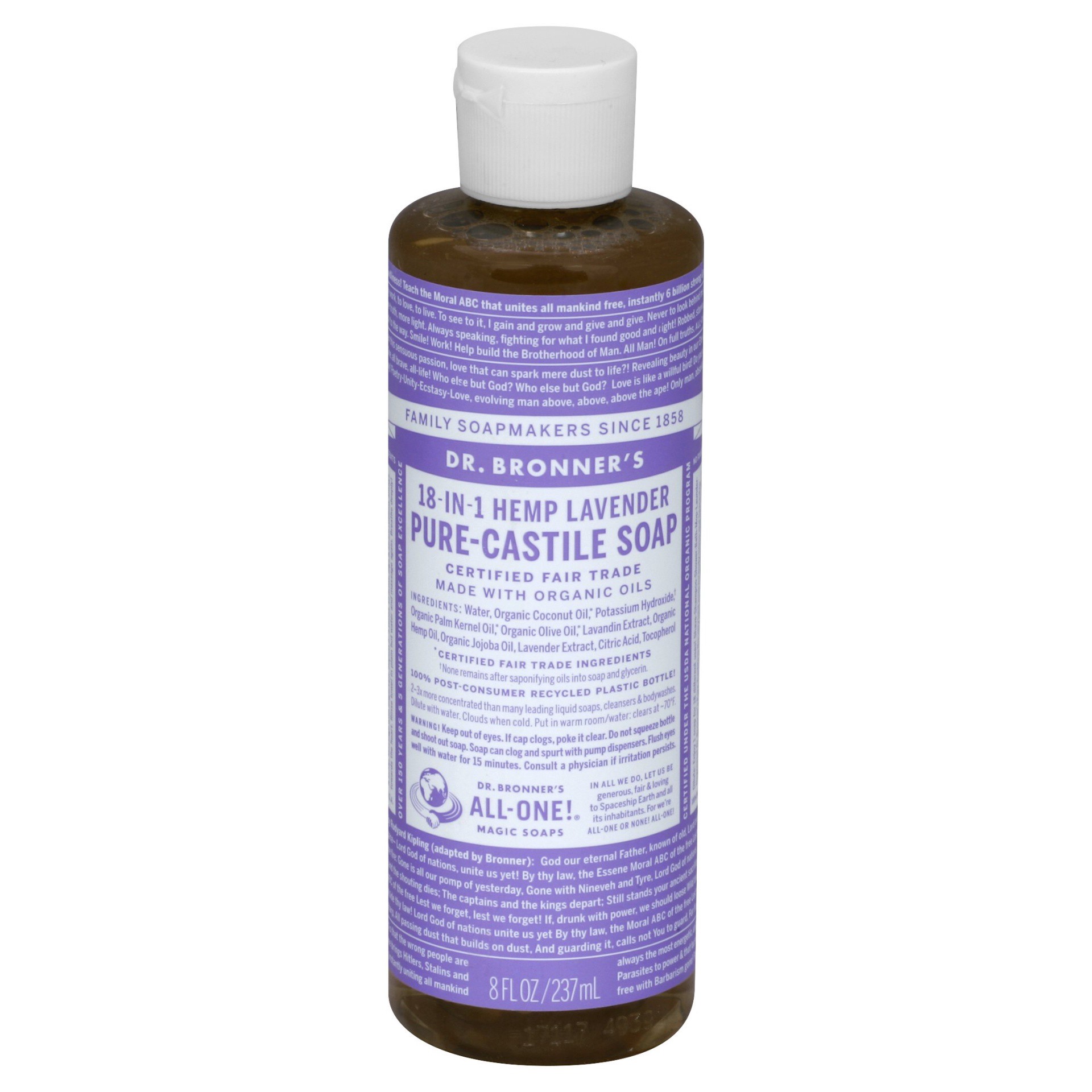 slide 1 of 2, Dr. Bronner's Castile Soap 8 oz, 8 oz