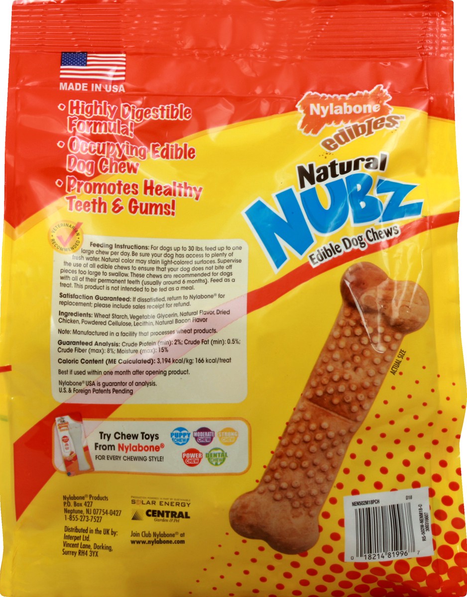 slide 4 of 9, Nylabone Natural Nubz Chicken Dog Treats Large - 30+ Ibs., 18 ct