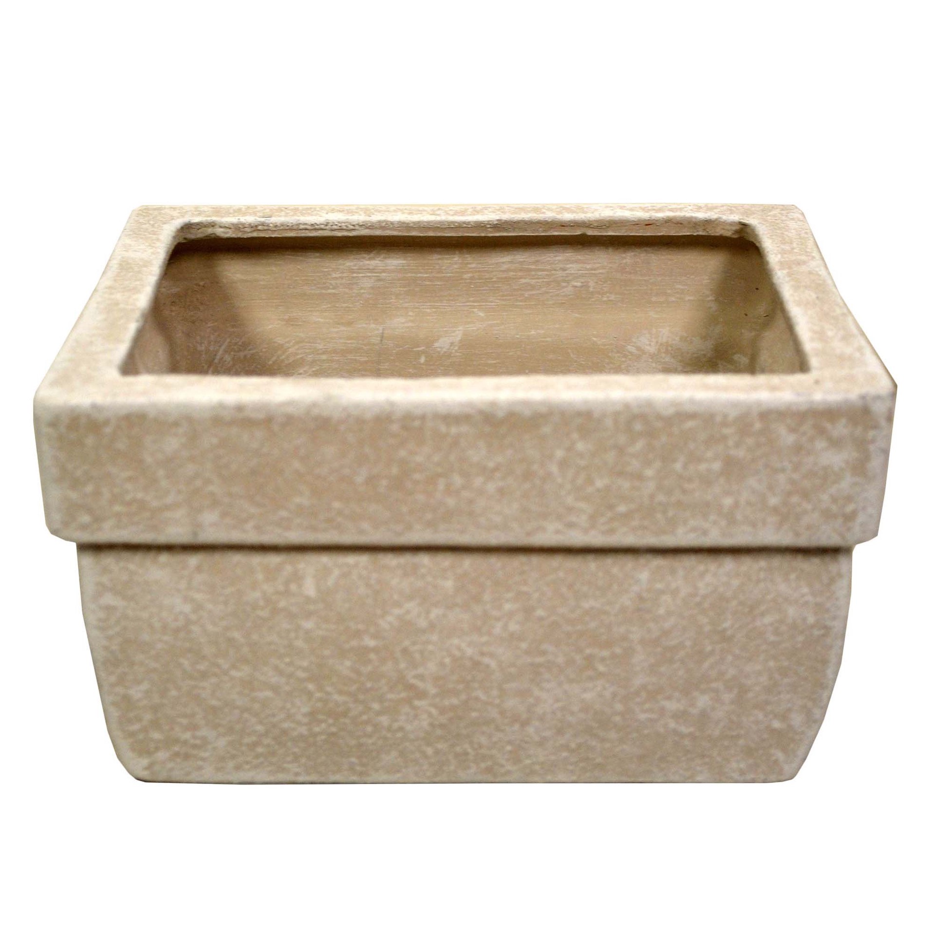 slide 1 of 1, Blue Orange Pottery Square Planter, 1 ct