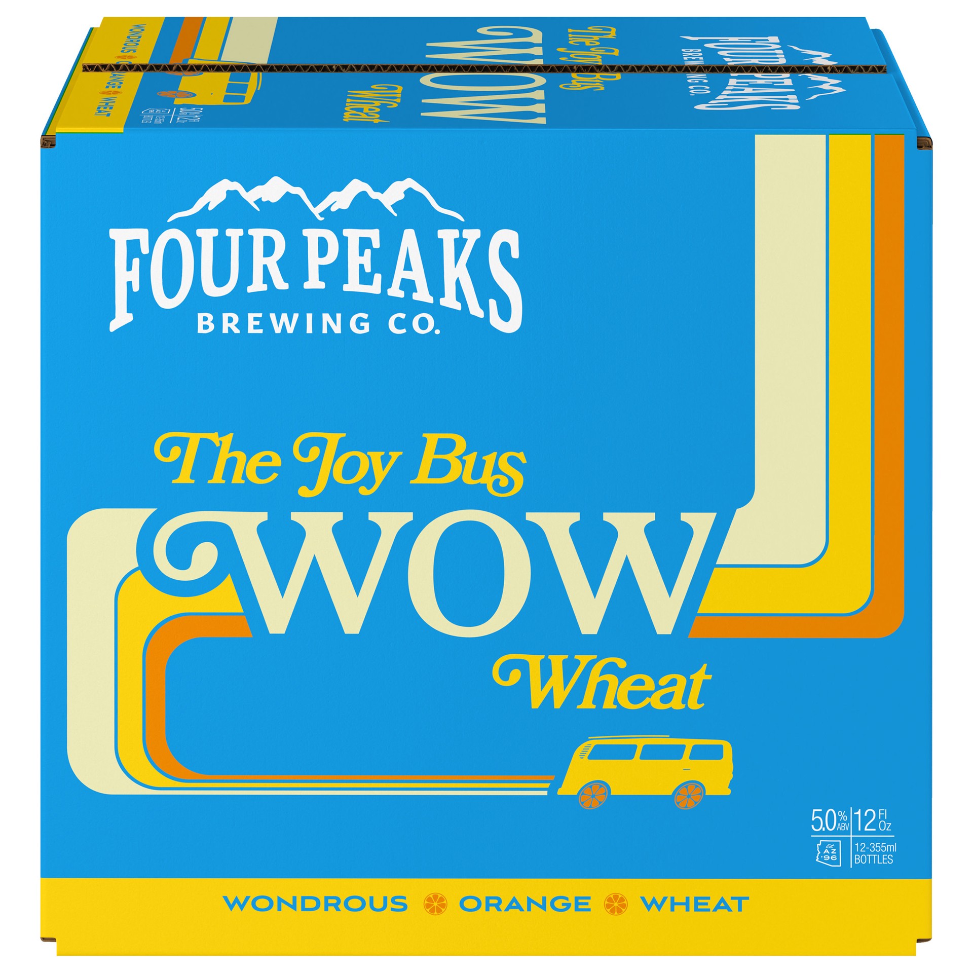 slide 2 of 2, Four Peaks Brewing Co. The Joy Bus Wow Wheat Beer 12 - 12 fl oz Bottles, 144 fl oz