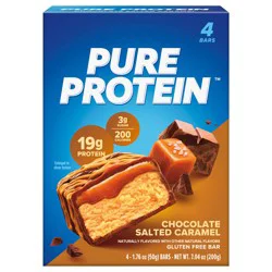 Pure Protein Bars, Chocolate Salted Caramel, 19 g Protein, 1.76 oz, 4 ct