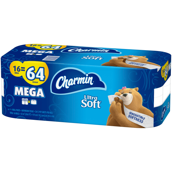 slide 2 of 10, Charmin Ultra Soft Mega Rolls, 16 ct