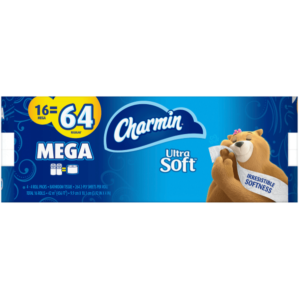 slide 5 of 10, Charmin Ultra Soft Mega Rolls, 16 ct