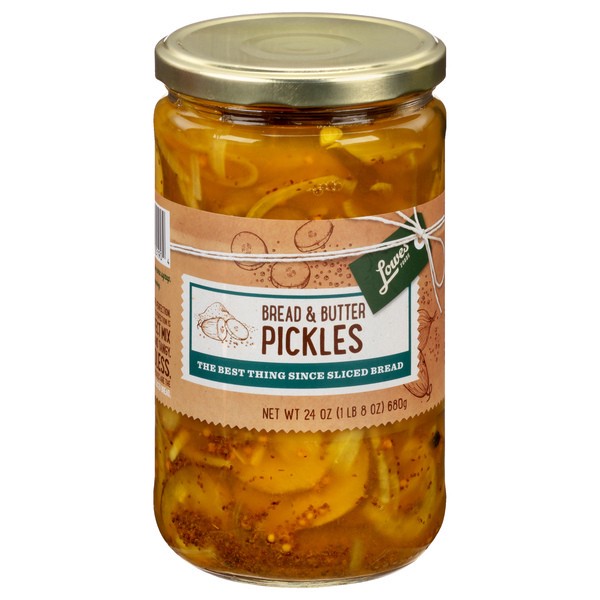 slide 1 of 1, Lowes Foods Bread & Butter Pickles, 24 oz
