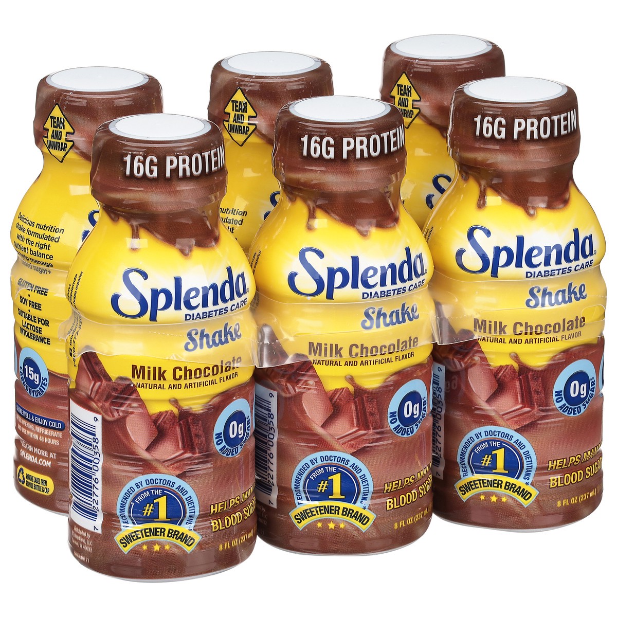 slide 7 of 9, Splenda Diabetes Care Shakes Milk Chocolate - 6 ct; 8 oz, 6 ct; 8 oz