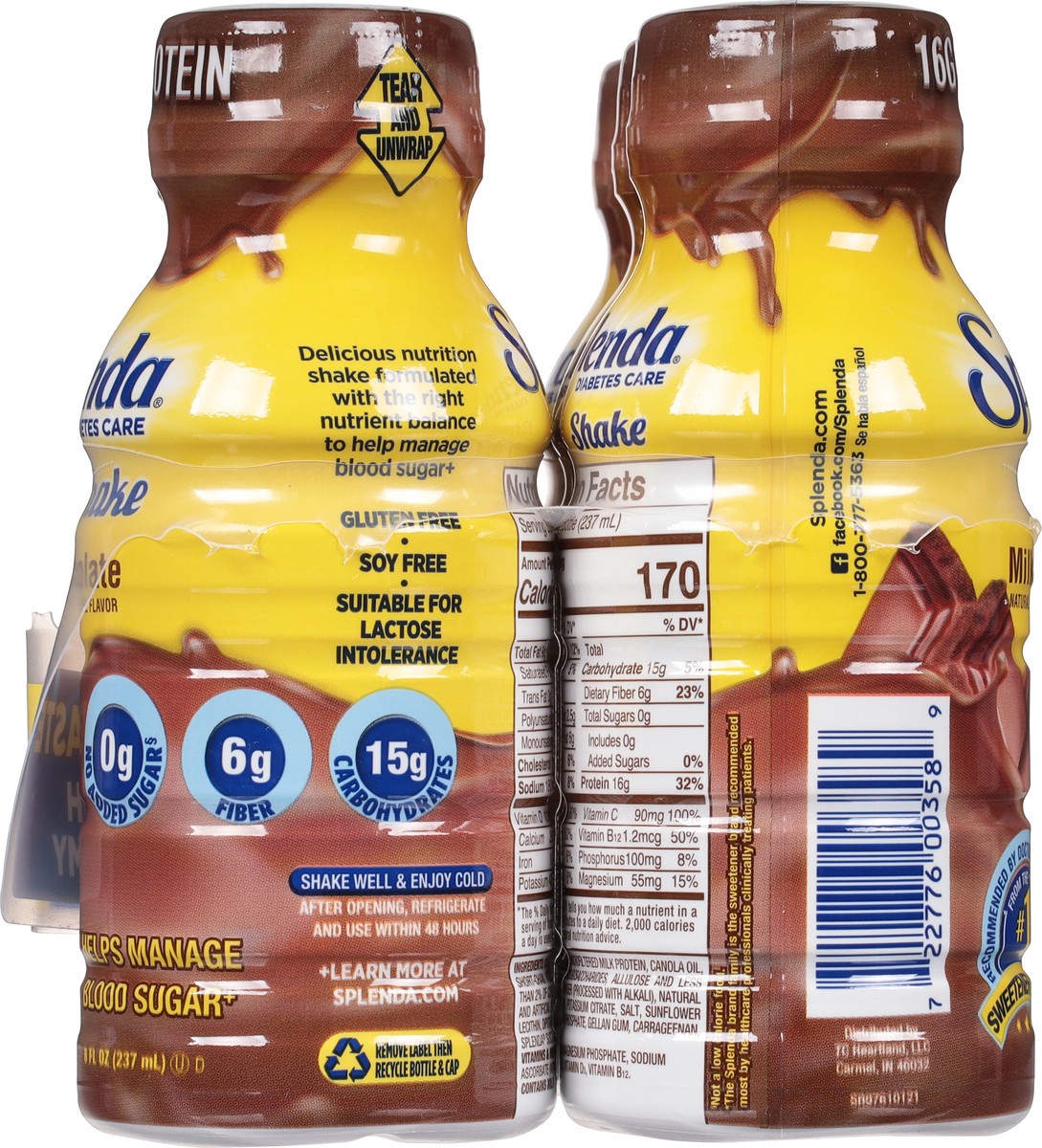 slide 4 of 9, Splenda Diabetes Care Shakes Milk Chocolate - 6 ct; 8 oz, 6 ct; 8 oz