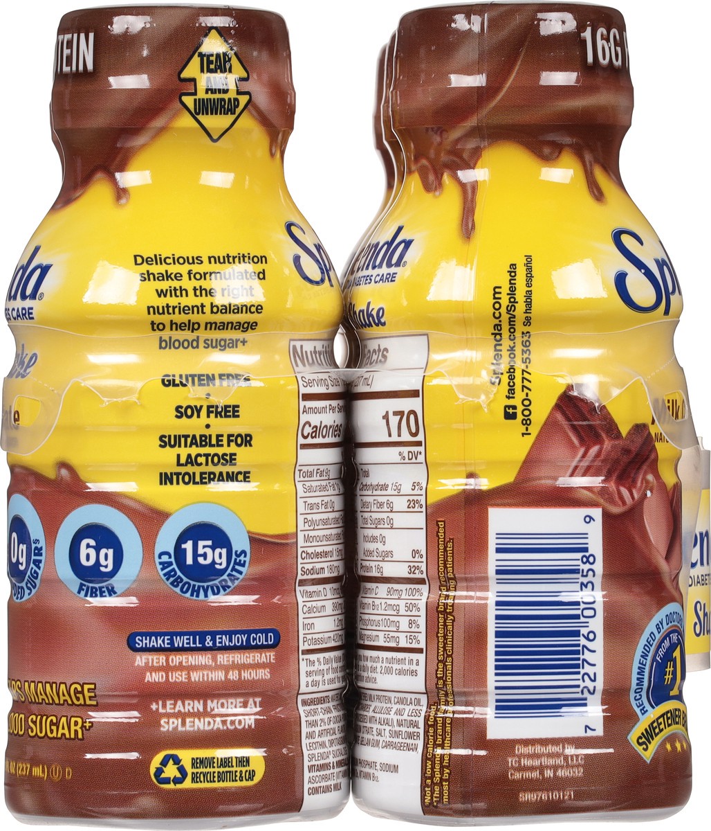 slide 6 of 9, Splenda Diabetes Care Shakes Milk Chocolate - 6 ct; 8 oz, 6 ct; 8 oz