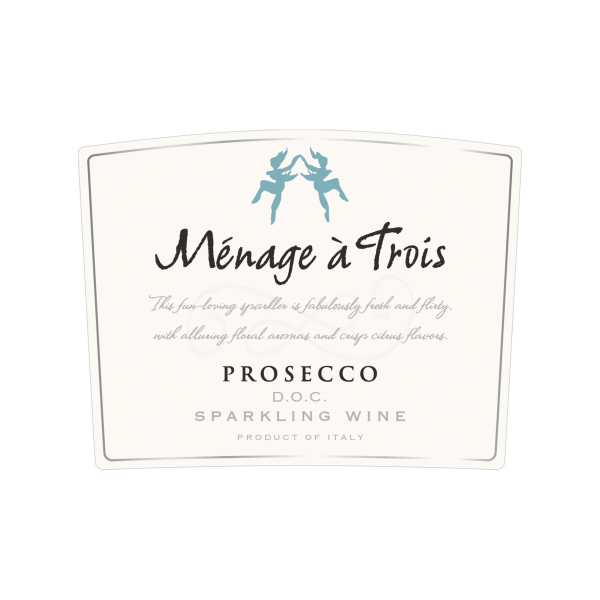 slide 14 of 16, Menage a Trois Prosecco Sparkling White Wine, 750mL Wine Bottle, 11% ABV, 750 ml