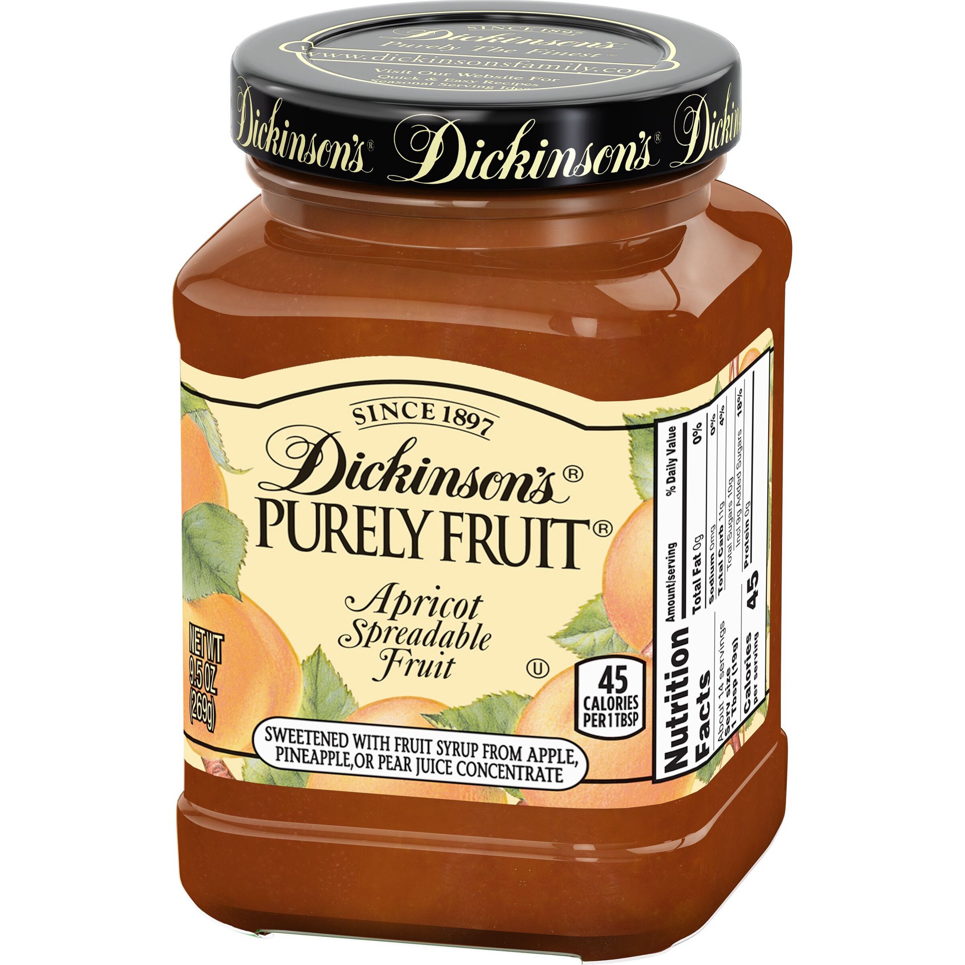 slide 2 of 3, Dickinson's Dickinson Apricot Fruit Spread, 9.5 oz