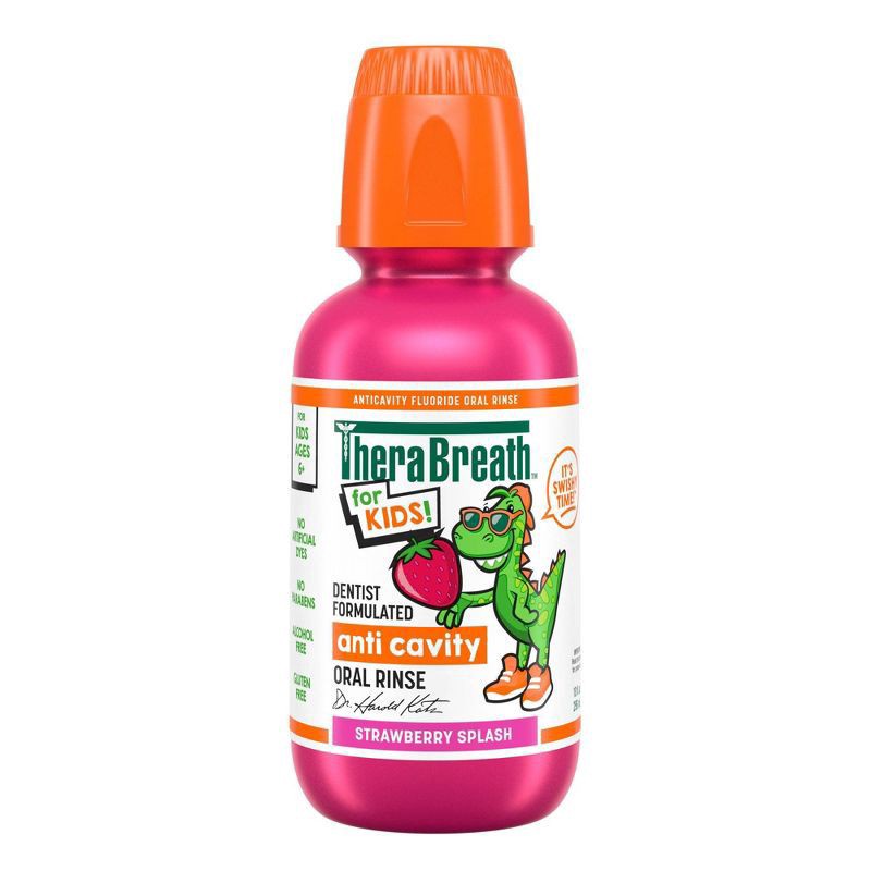 slide 1 of 9, Therabreath Kids Mouthwash Strawberry Splash - 10 fl oz, 10 fl oz