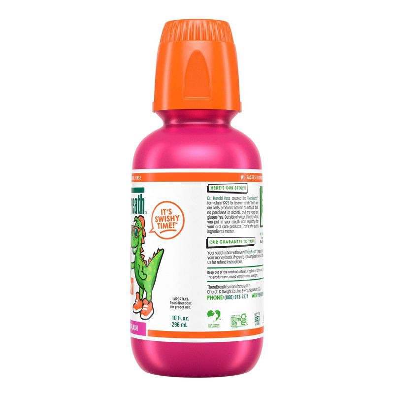 slide 9 of 9, Therabreath Kids Mouthwash Strawberry Splash - 10 fl oz, 10 fl oz