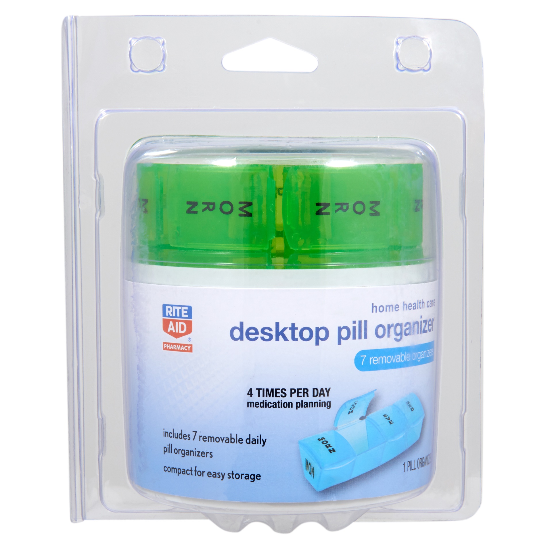 slide 1 of 1, Rite Aid Ra Desktop Pill Organizer, 1 ct