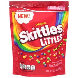SKITTLES LITTLES Original Chewy Candy, Grab N Go, 7.2 Oz Resealable Bag