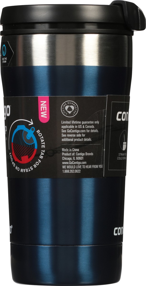 slide 8 of 9, Contigo Uptown Dual-Sip Tumbler Stainless Steel Tumbler Blueberry, 16 oz
