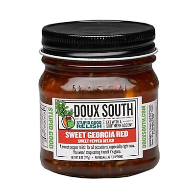 slide 1 of 1, Doux South Sweet Georgia Redpepper Relish, 8 oz