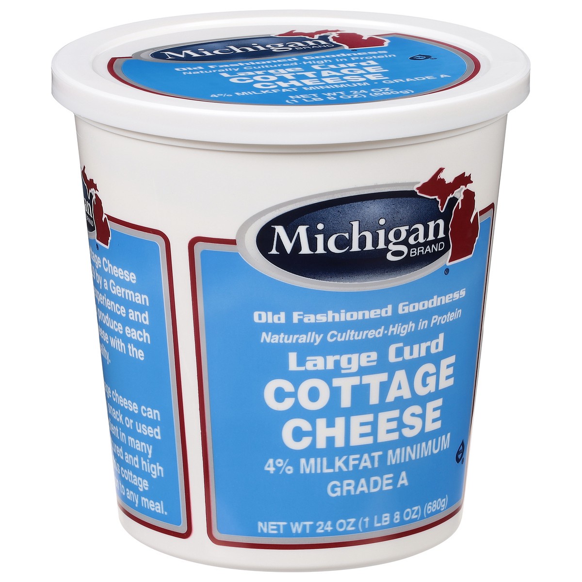 slide 7 of 9, Michigan Brand 4% Milkfat Large Curd Cottage Cheese, 24 oz