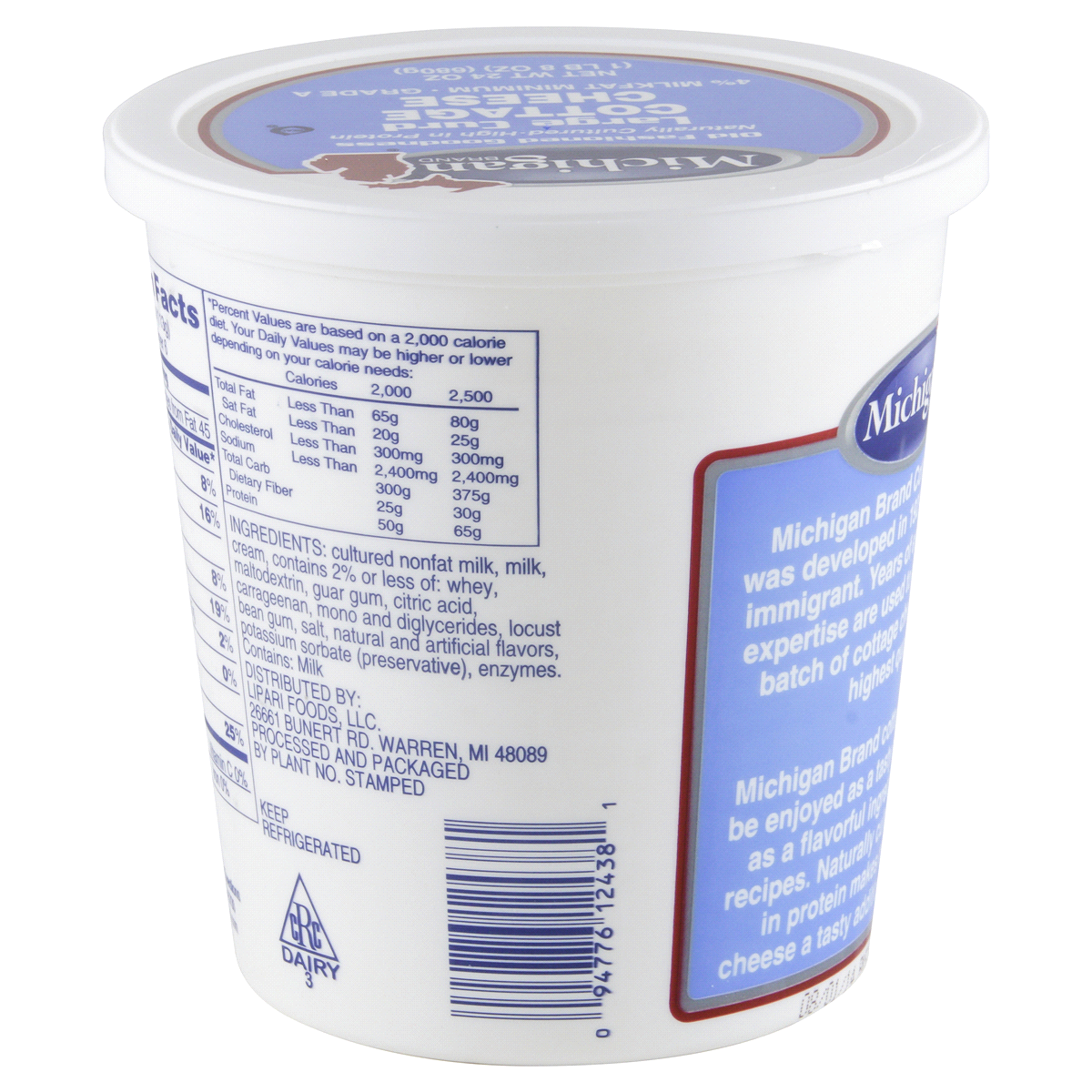 Michigan Brand 4% Milkfat Large Curd Cottage Cheese 24 oz | Shipt