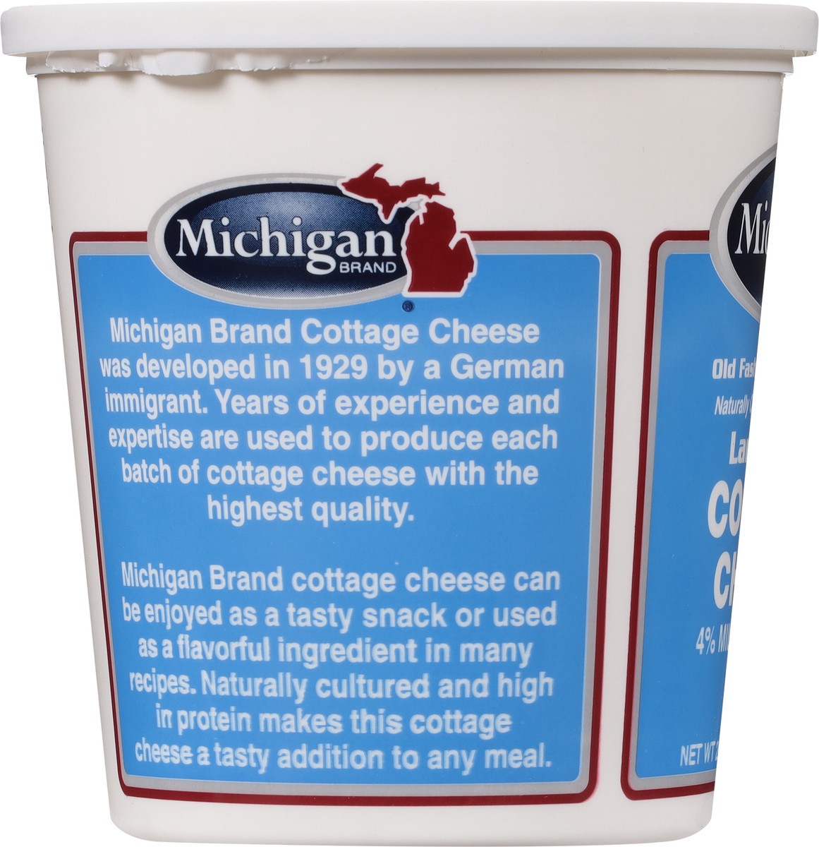 slide 2 of 9, Michigan Brand 4% Milkfat Large Curd Cottage Cheese, 24 oz