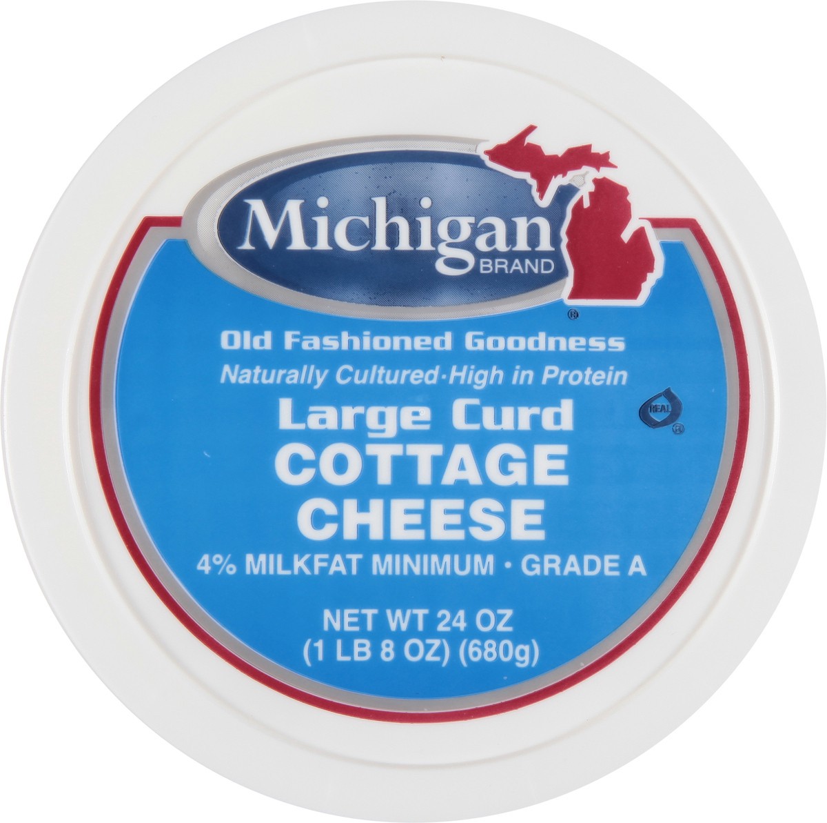 slide 6 of 9, Michigan Brand 4% Milkfat Large Curd Cottage Cheese, 24 oz