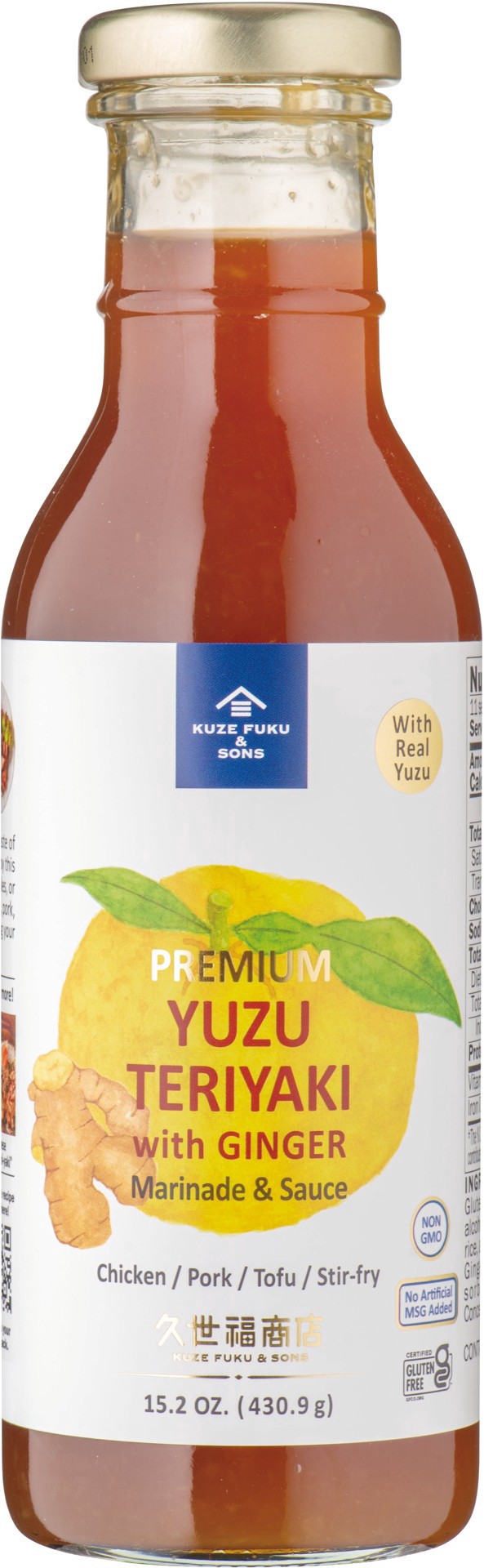 slide 1 of 1, Kuzefuku Yuzu Teriyaki With Ginger, 15.2 oz