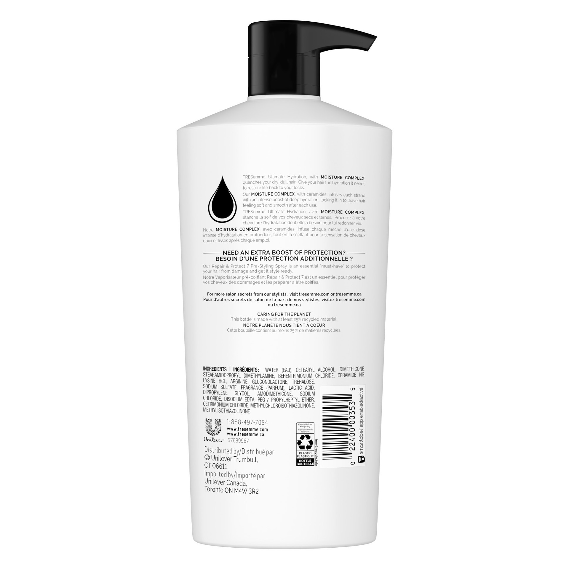 slide 3 of 4, TRESemmé Conditioner with Pump Ultimate Hydration, 28 oz, 28 oz