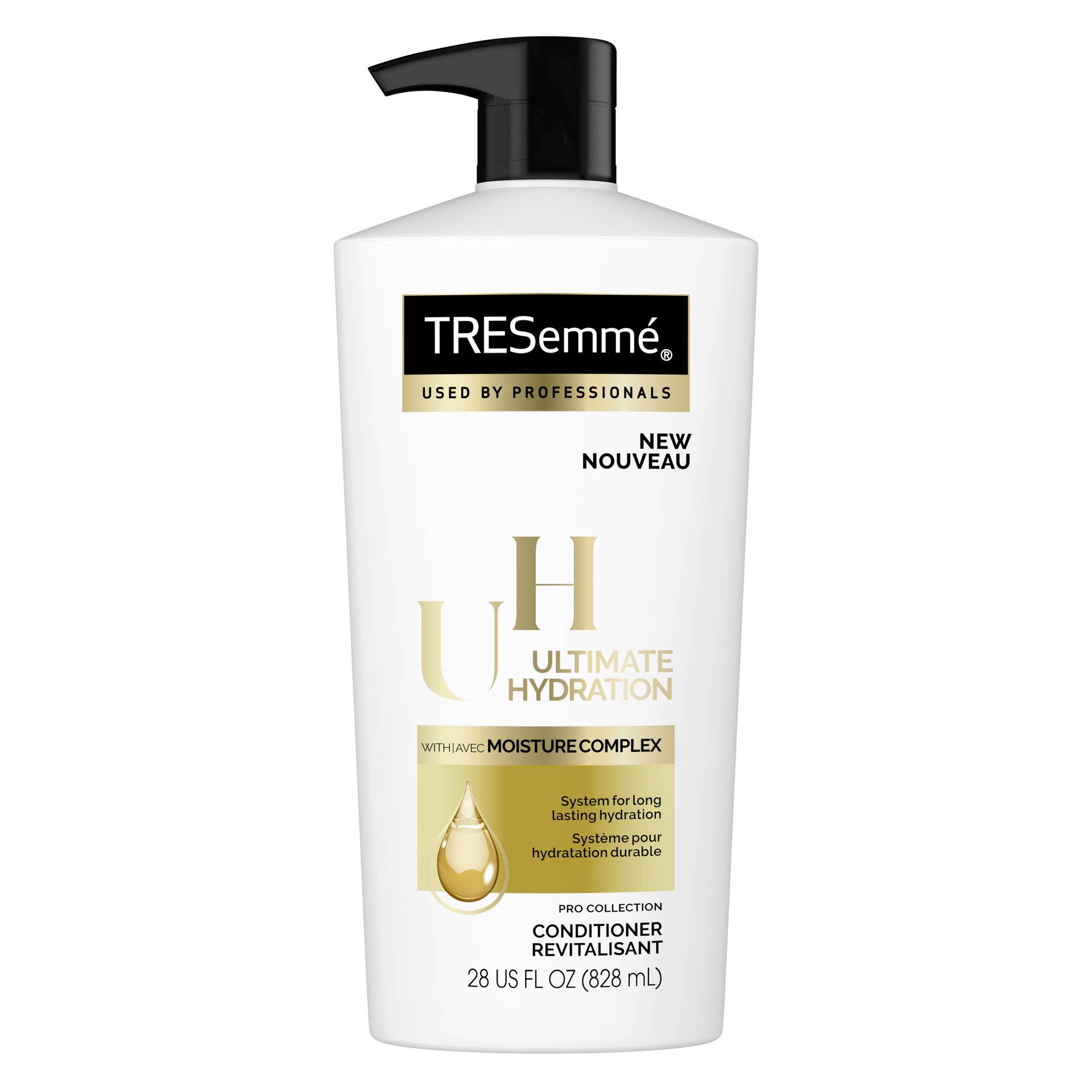 slide 4 of 4, TRESemmé Conditioner with Pump Ultimate Hydration, 28 oz, 28 oz