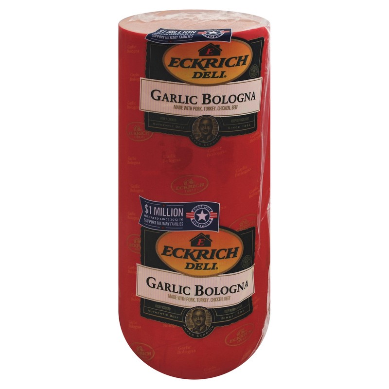 slide 1 of 1, Eckrich Bologna, Garlic, per lb