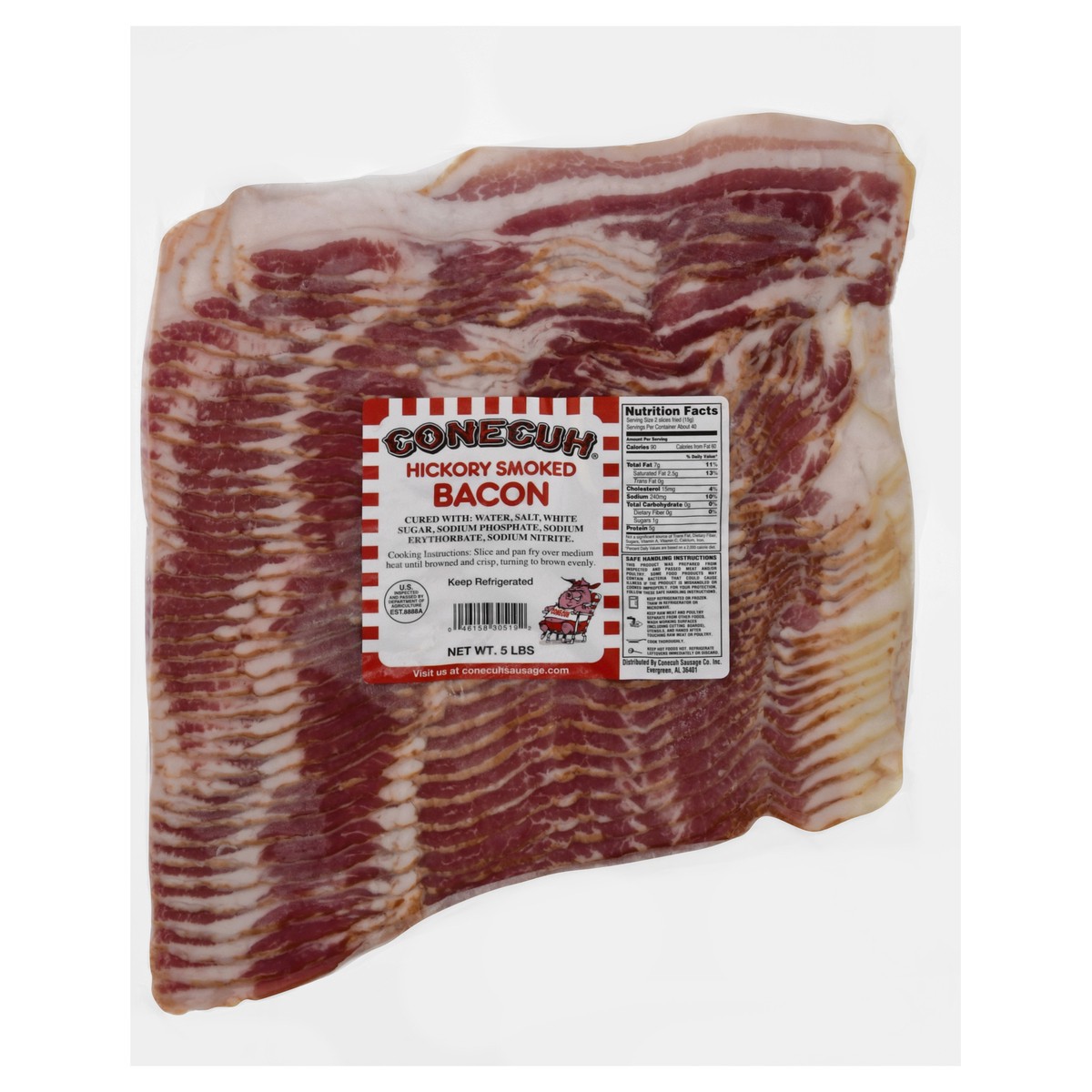 slide 7 of 13, Conecuh Hickory Smoked Bacon 5 lb, 5 lb