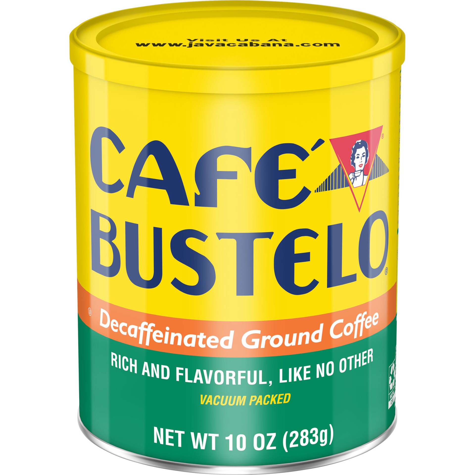 slide 1 of 9, Café Bustelo, Decaffeinated Medium Roast Ground Coffee, 10 oz