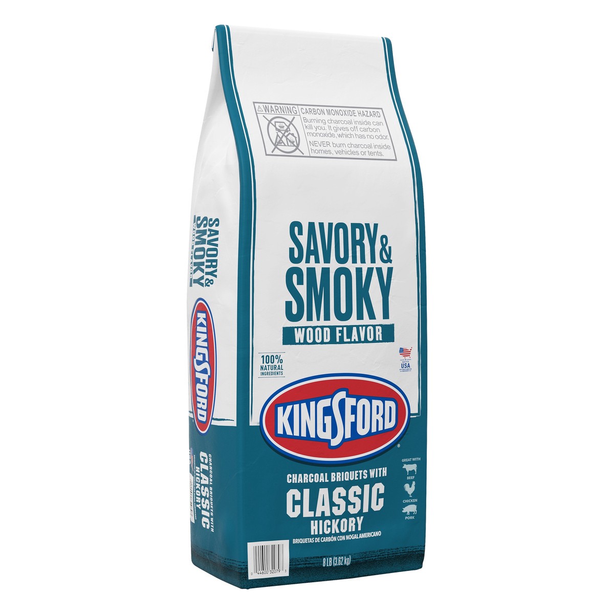 slide 8 of 9, Kingsford With Classic Hickory Savory & Smoky Charcoal Briquets 8 lb, 8 lb