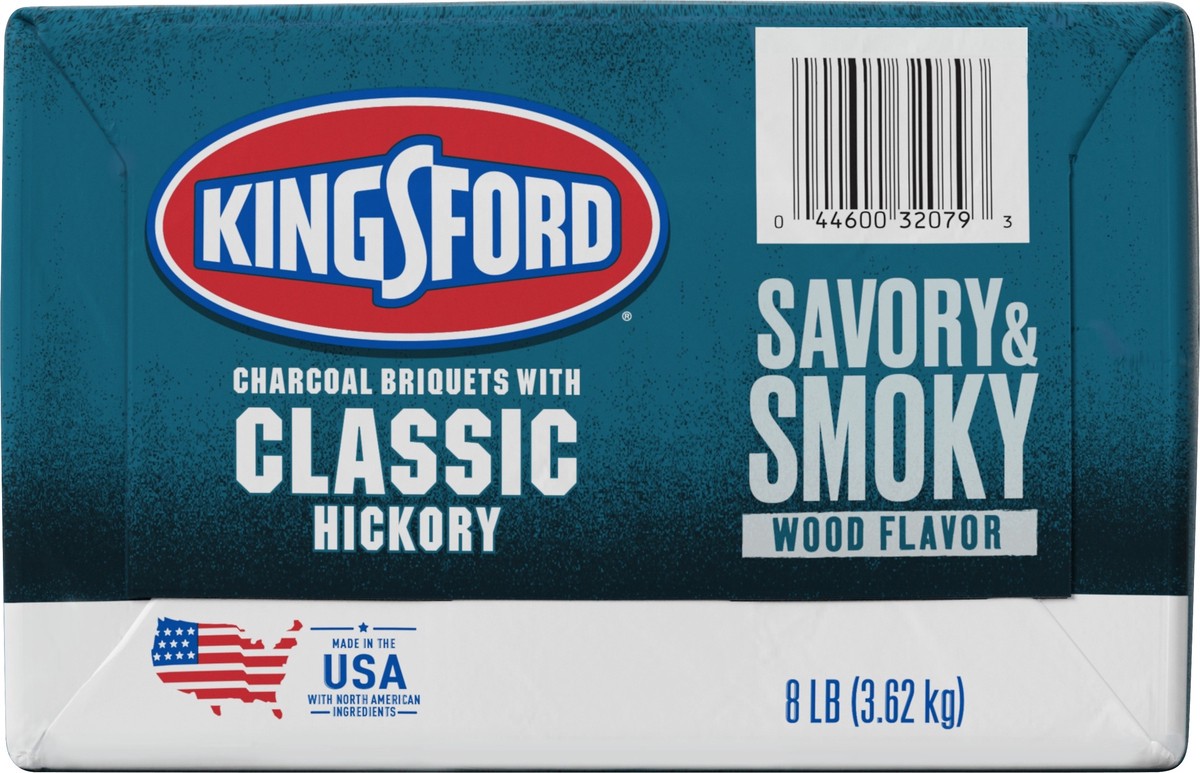 slide 6 of 9, Kingsford With Classic Hickory Savory & Smoky Charcoal Briquets 8 lb, 8 lb