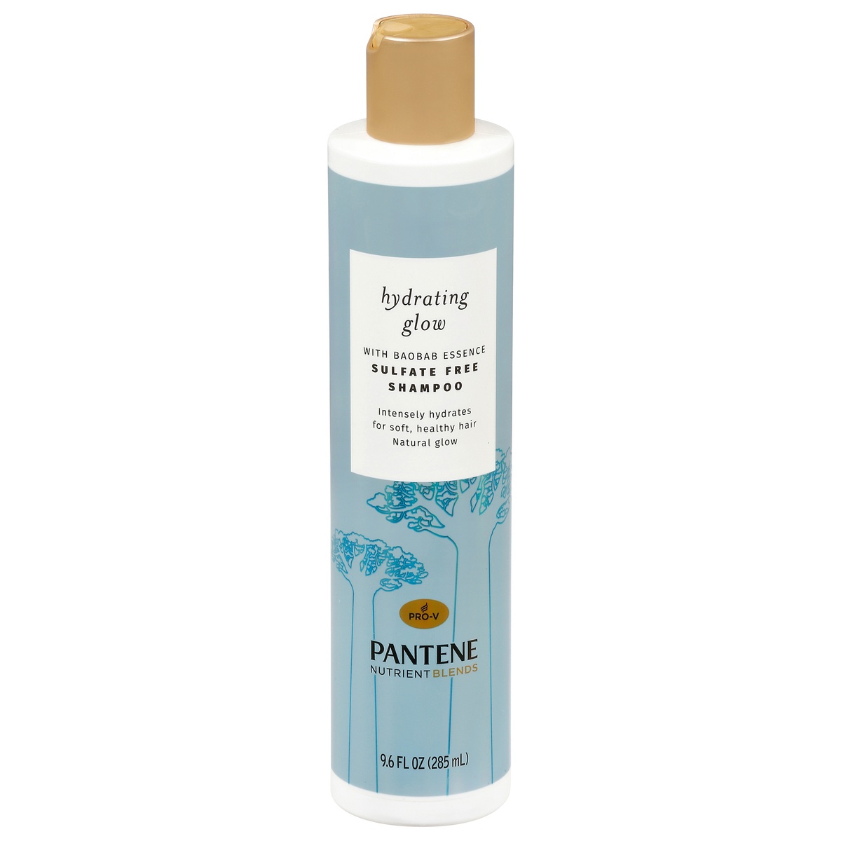 slide 10 of 10, Pantene Pro-V Nutrient Blends Hydrating Glow with Baobab Essence Sulfate Free Shampoooz, 9.6 fl oz