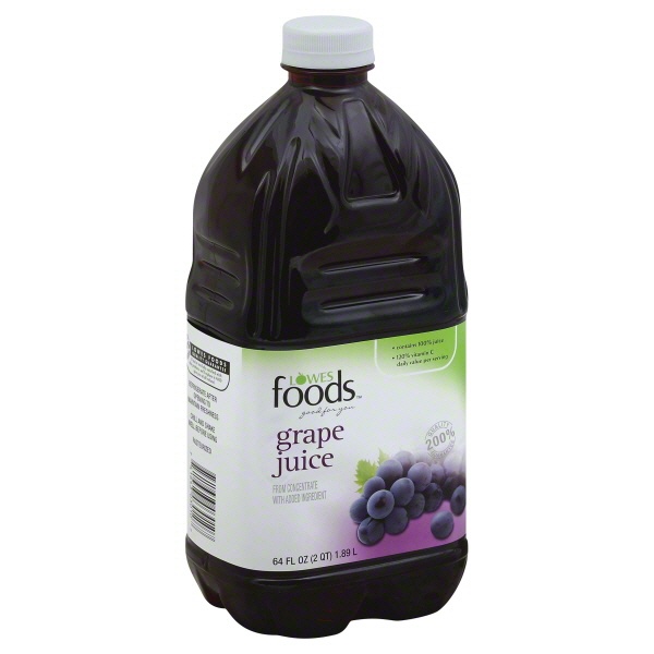 slide 1 of 1, Lowes Foods Grape Juice - 64 oz, 64 oz