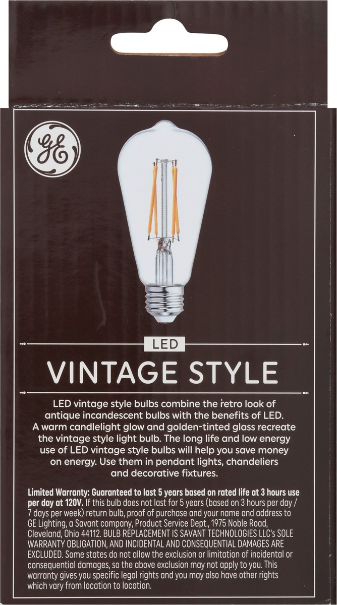 slide 5 of 9, GE 6 Watts Clear Glass Vintage Style Warm Candle Light LED Light Bulbs 2 ea, 2 ct