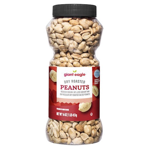 slide 1 of 1, Giant Eagle Dry Roasted Peanuts Lightly Salted - 16 oz, 16 oz