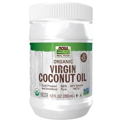 NOW Real Food Virgin Coconut Cooking Oil, Organic - 12 fl oz