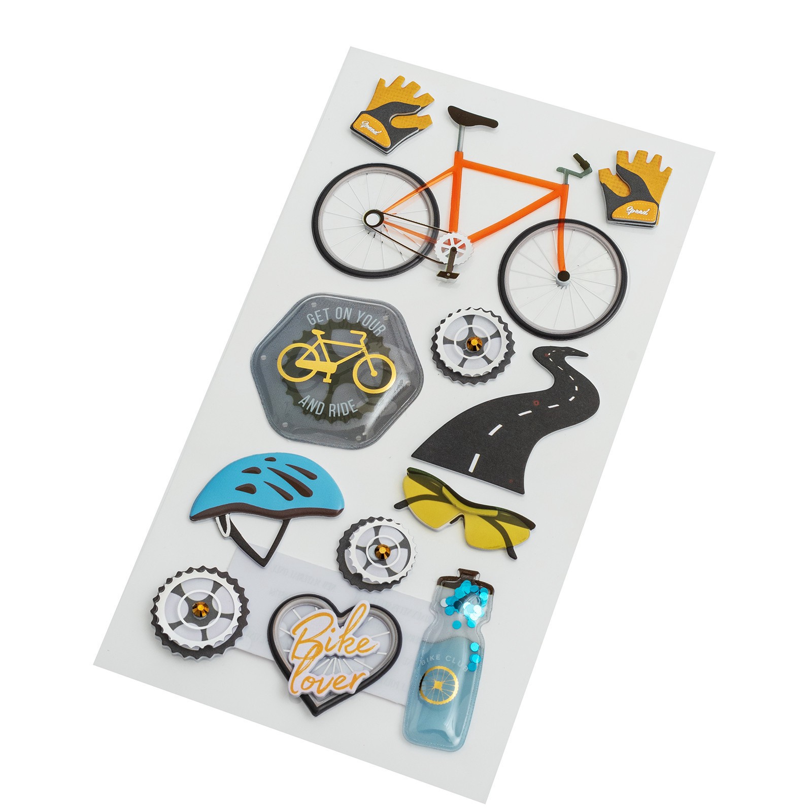 slide 4 of 5, Cycling Dimensional Stickers By Recollections, 4 in x 8.5 in
