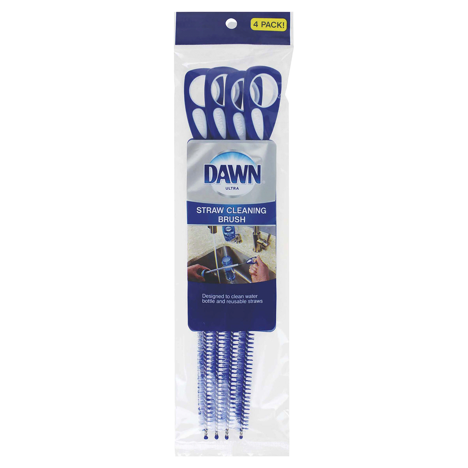 slide 1 of 2, Dawn Straw Cleaner Brush, 4 ct