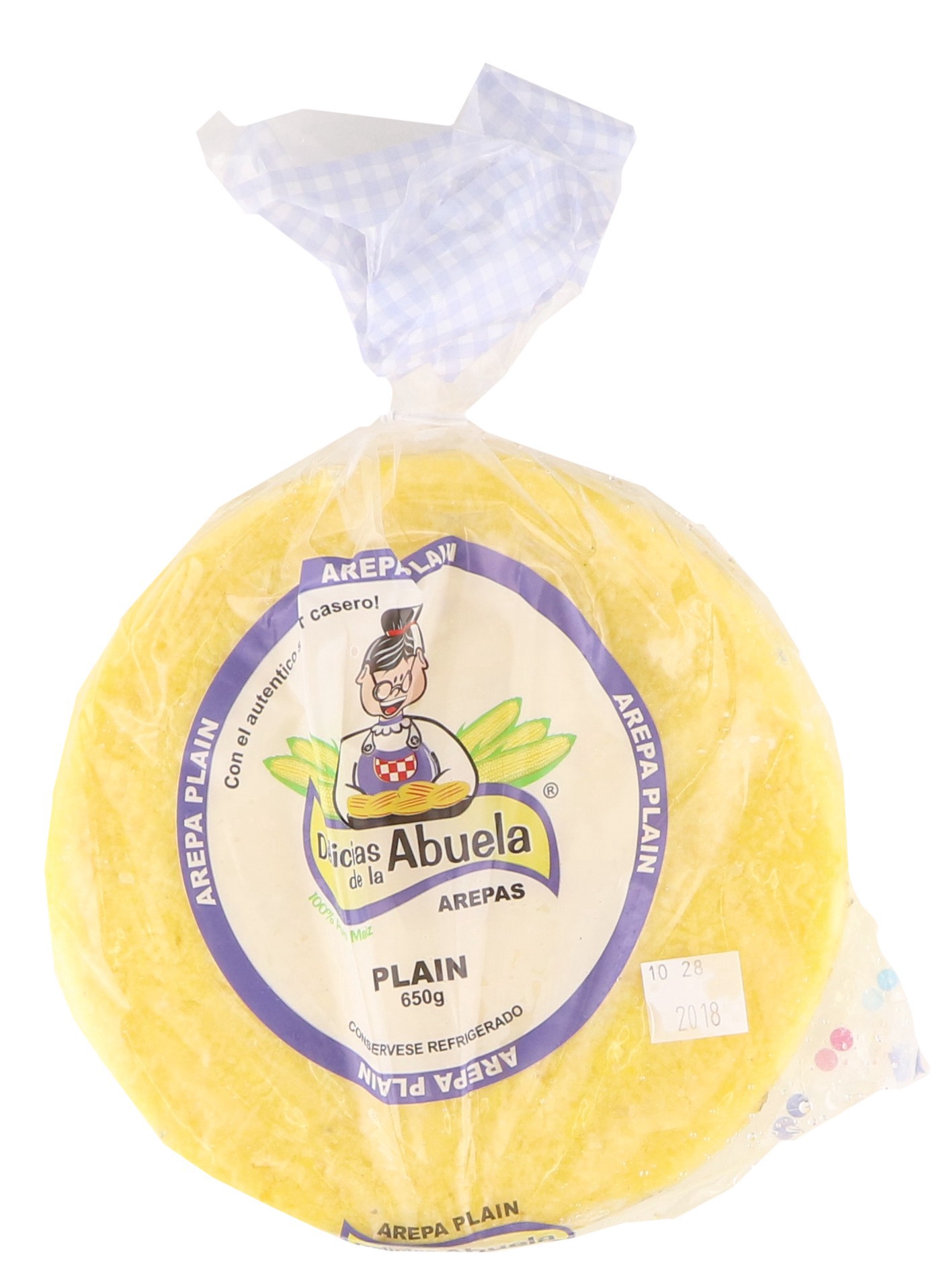slide 1 of 1, Del Ab Delicias De La Abuela 100% Pure Maize Plain Arepa, 650 gram