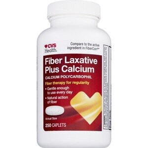 slide 1 of 1, CVS Health Fiber Laxative + Calcium, 250 Ct, 1 ct