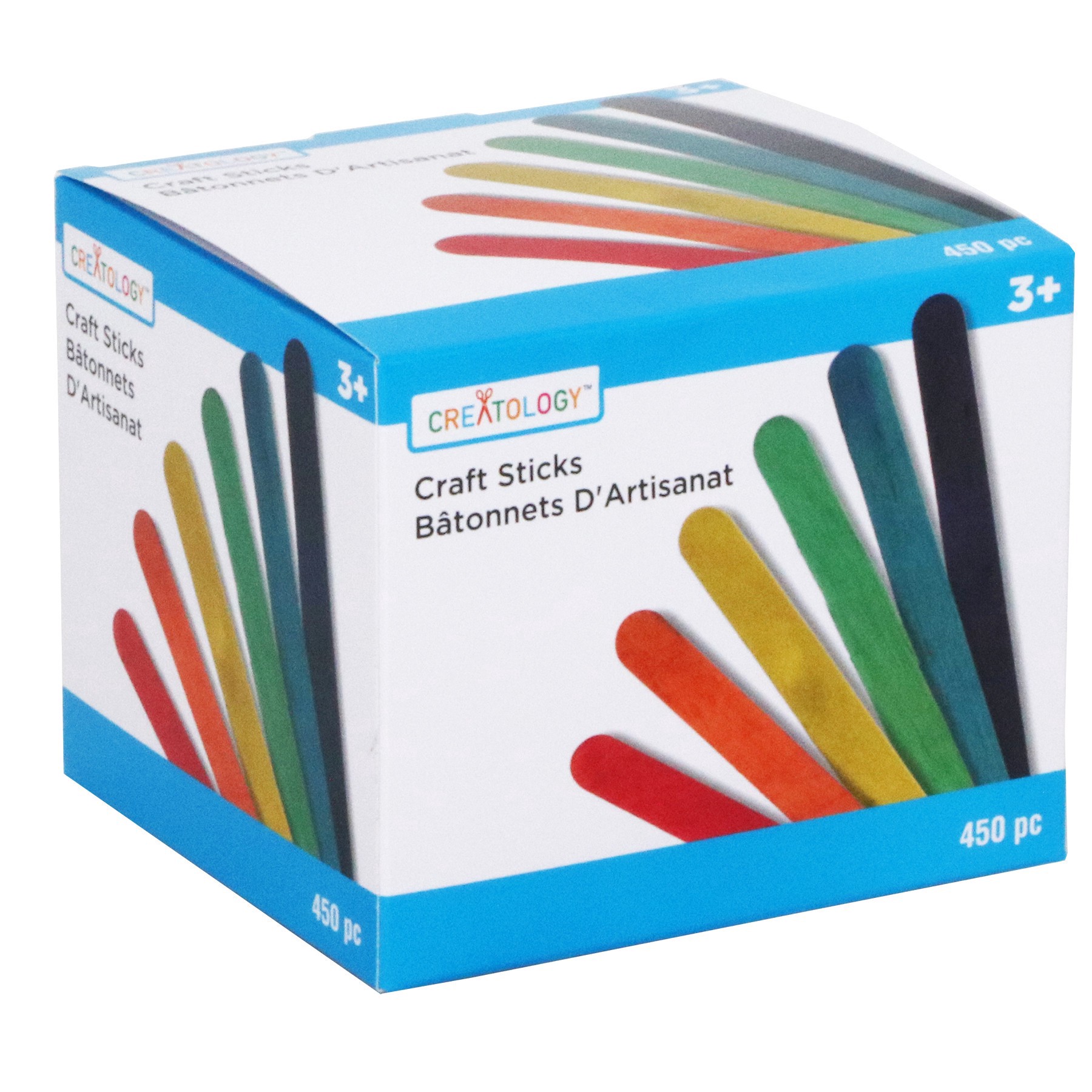 slide 4 of 4, Wood Craft Sticks, Primary Colors By Creatology, 4.88 in