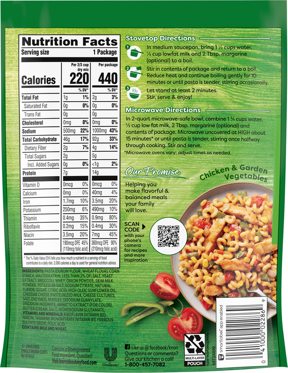 slide 3 of 3, Knorr 4.3 oz Pasta Sides Cheddar Broccoli Fusilli, 4.3 oz