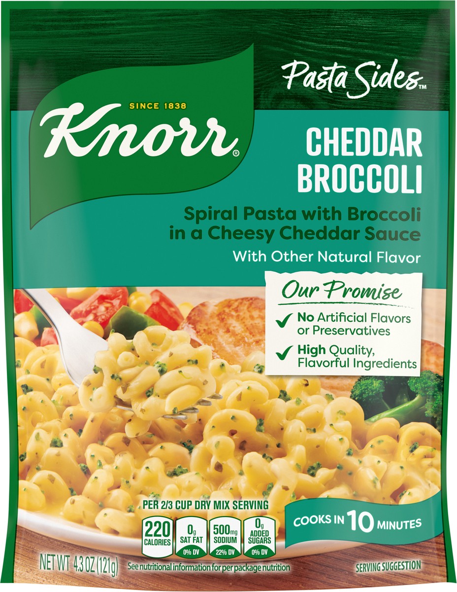 slide 2 of 3, Knorr 4.3 oz Pasta Sides Cheddar Broccoli Fusilli, 4.3 oz