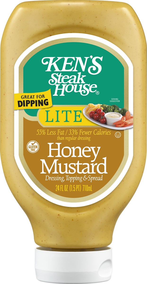slide 7 of 12, Ken's Steak House Lite Honey Mustard Dressing, Topping & Spread 24 fl oz, 24 fl oz