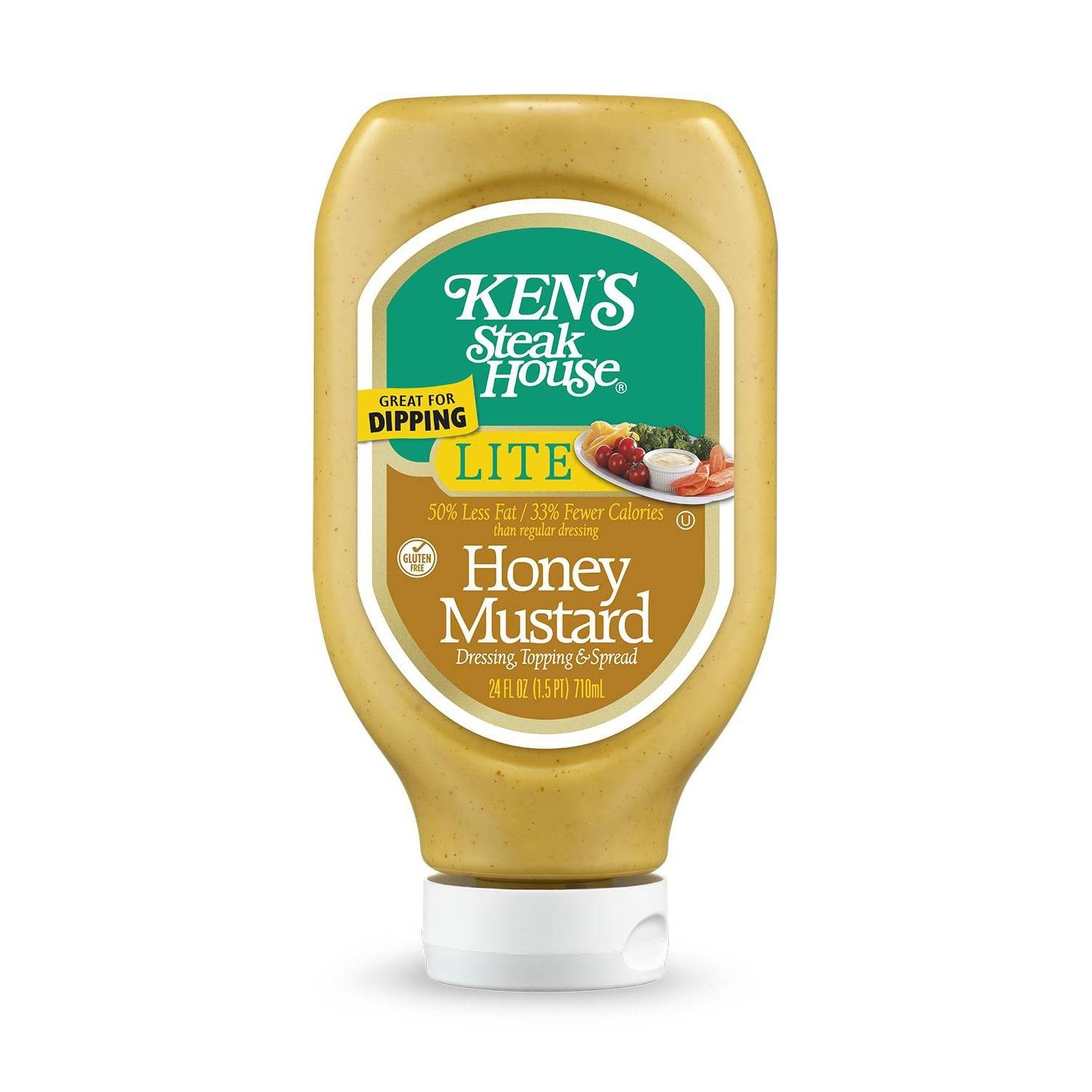 slide 1 of 3, Ken's Steak House Lite Honey Mustard Salad Dressing, 24 oz