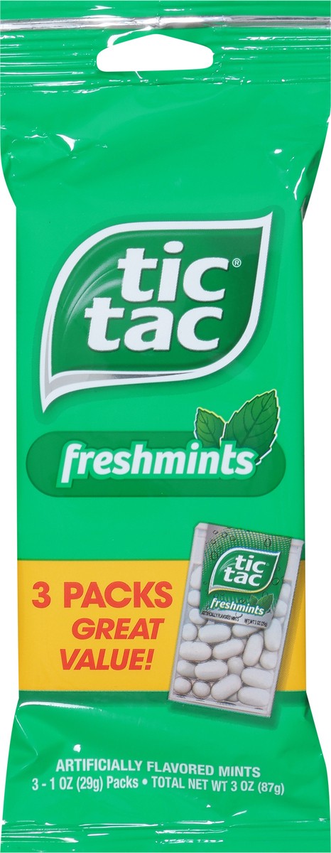 slide 6 of 9, Tic Tac Freshmints Mints 3 - 1 oz Packs, 3 ct