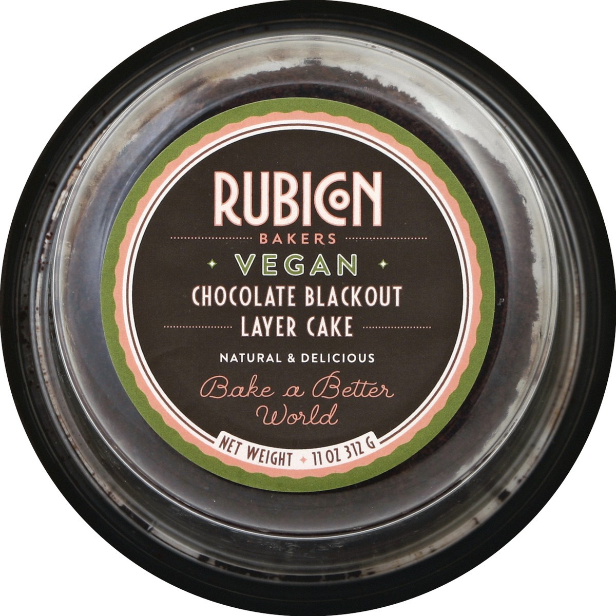 slide 1 of 3, Rubicon Bakers Vegan Blackout Cake 4in - 11 oz, 4 in