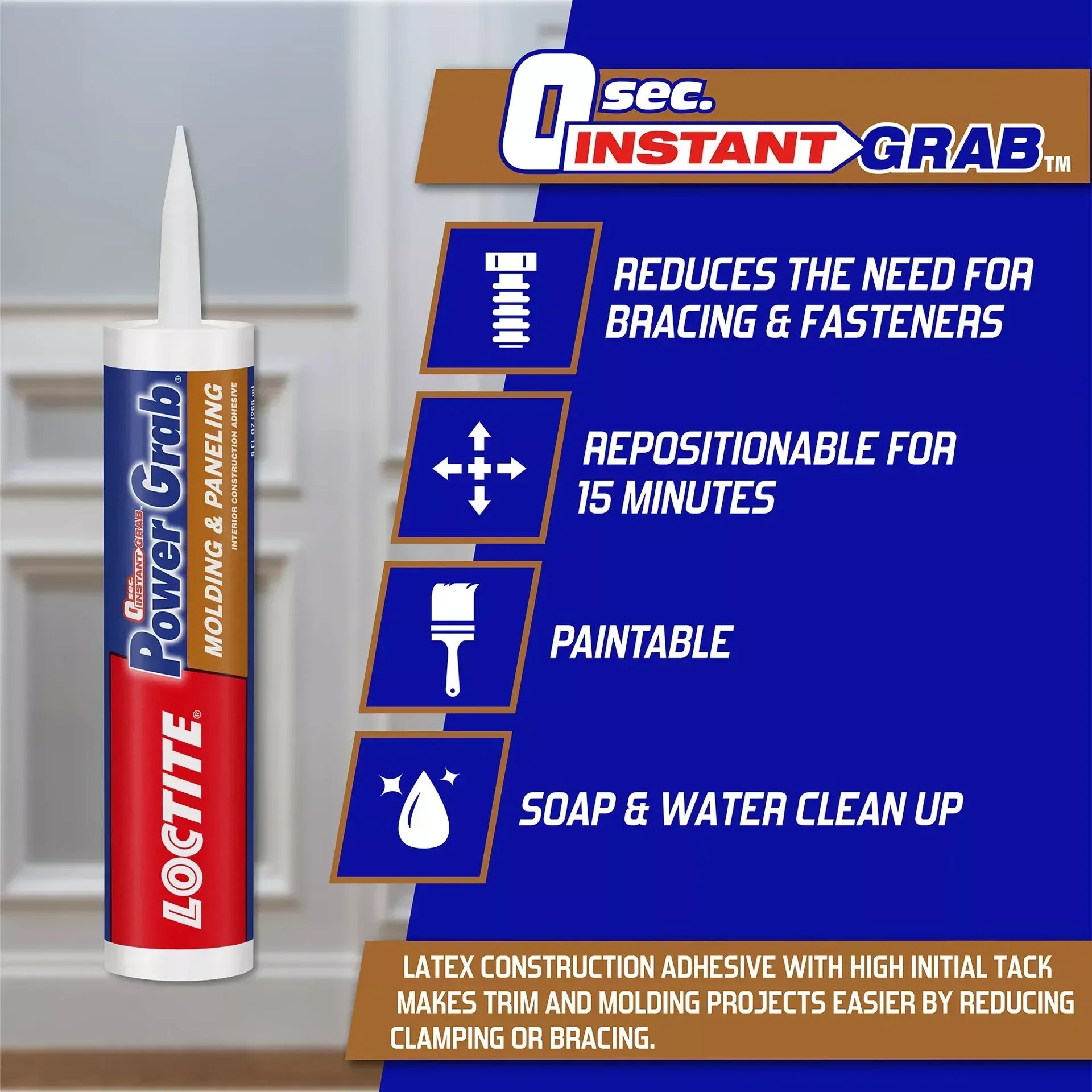 slide 3 of 6, Power Grab Adhsv M&P9Oz, 1 ct